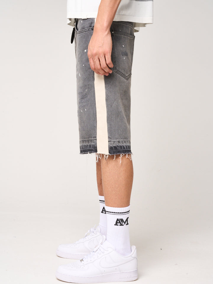 Maranello graue Denim-Shorts