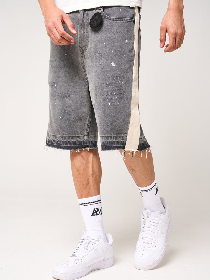 Maranello graue Denim-Shorts
