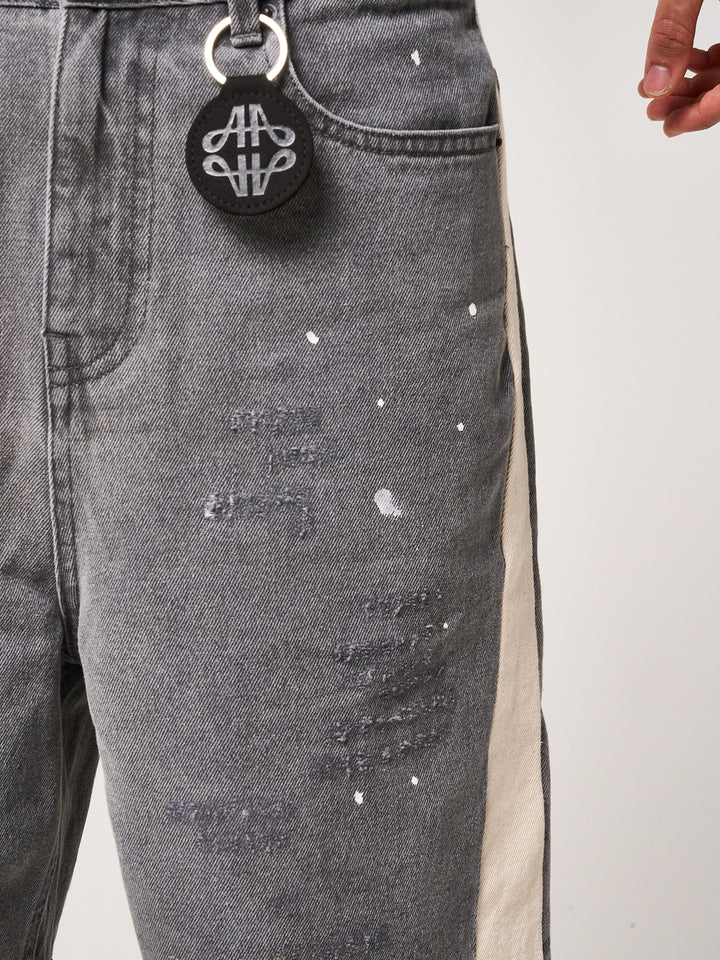 Maranello graue Denim-Shorts