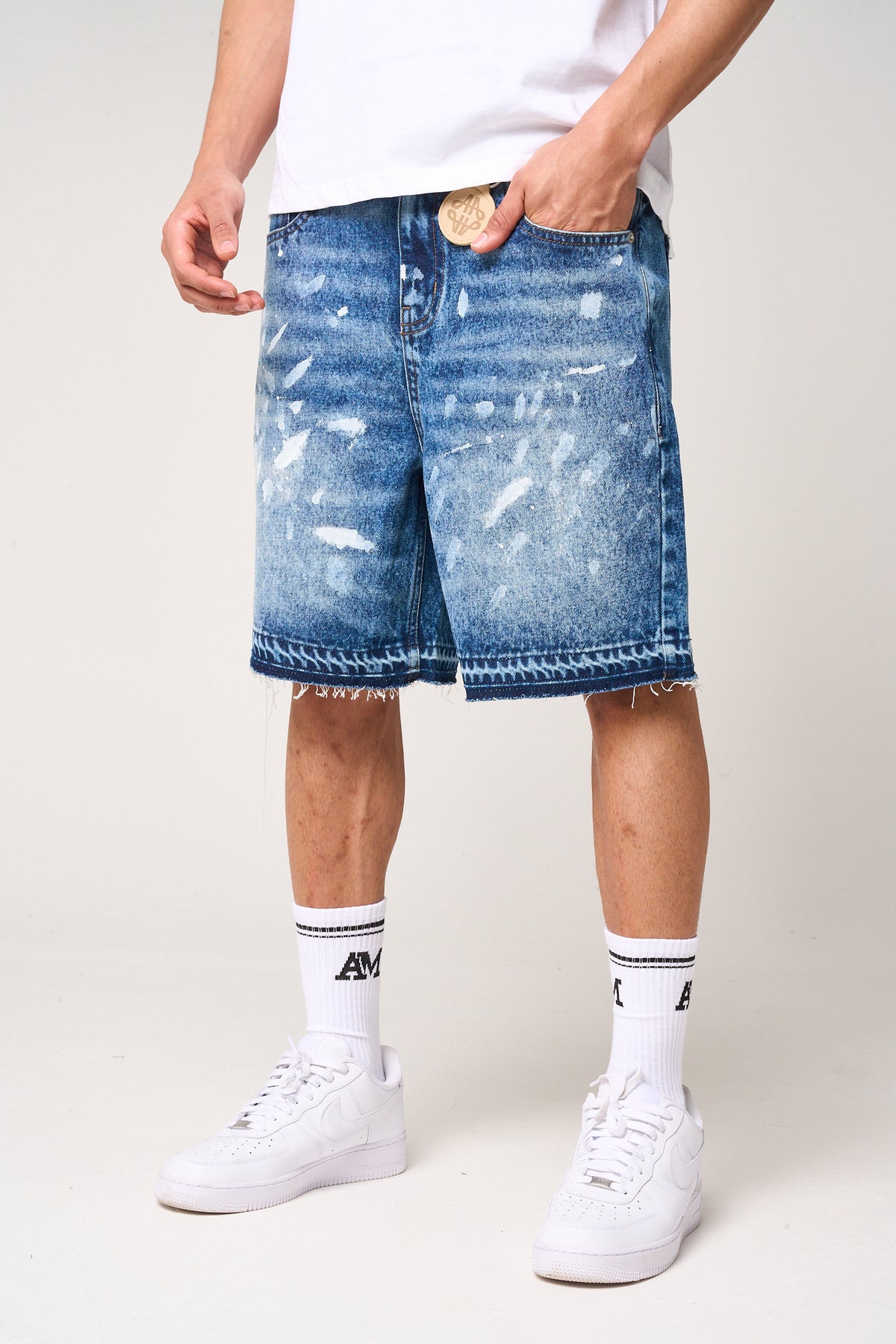 Cardenas Paint Splat Denim Short