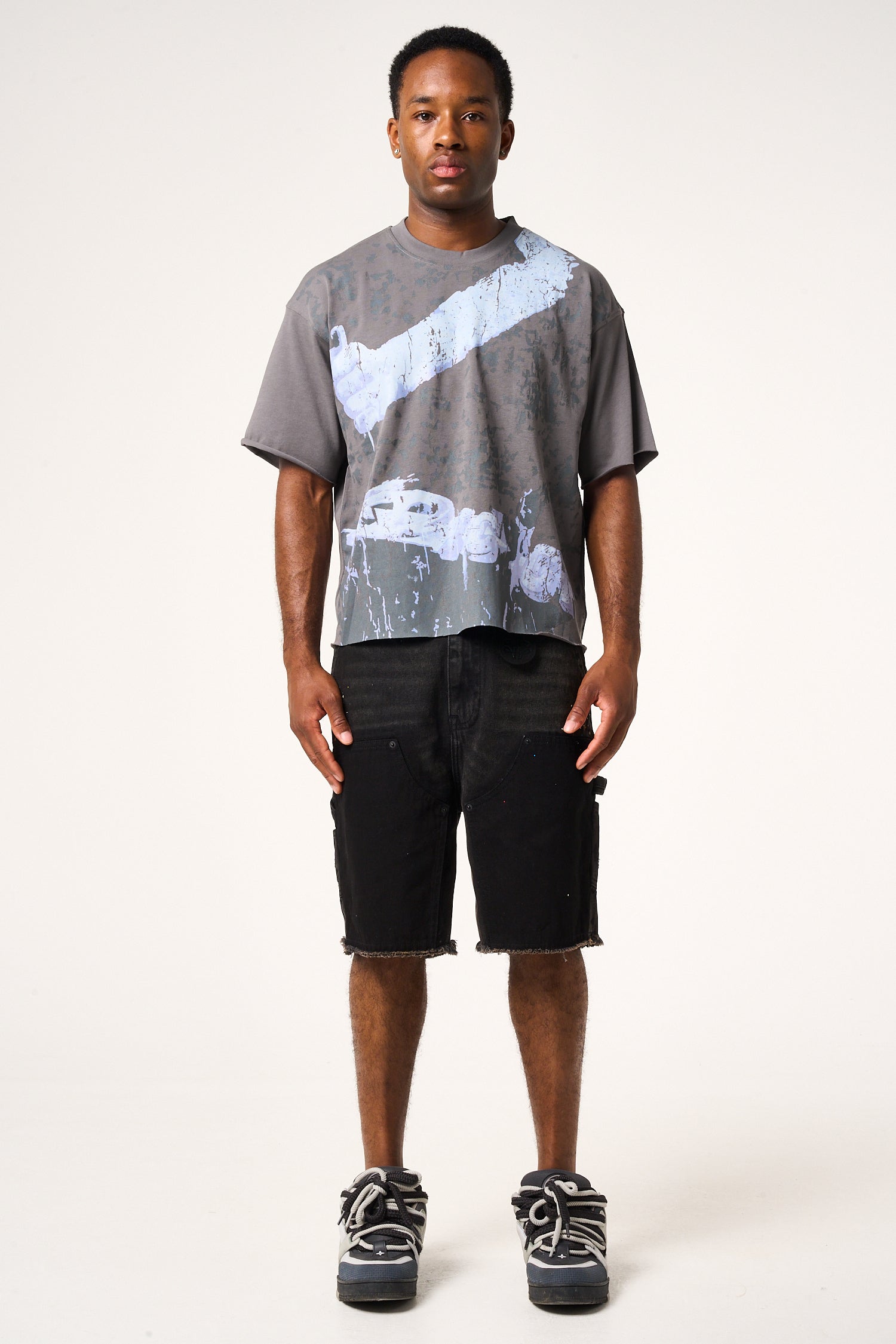 shiーチャン6/1【mediam】Football Short Tee Ferrier Graphic Boxy T Shirt – Amicci