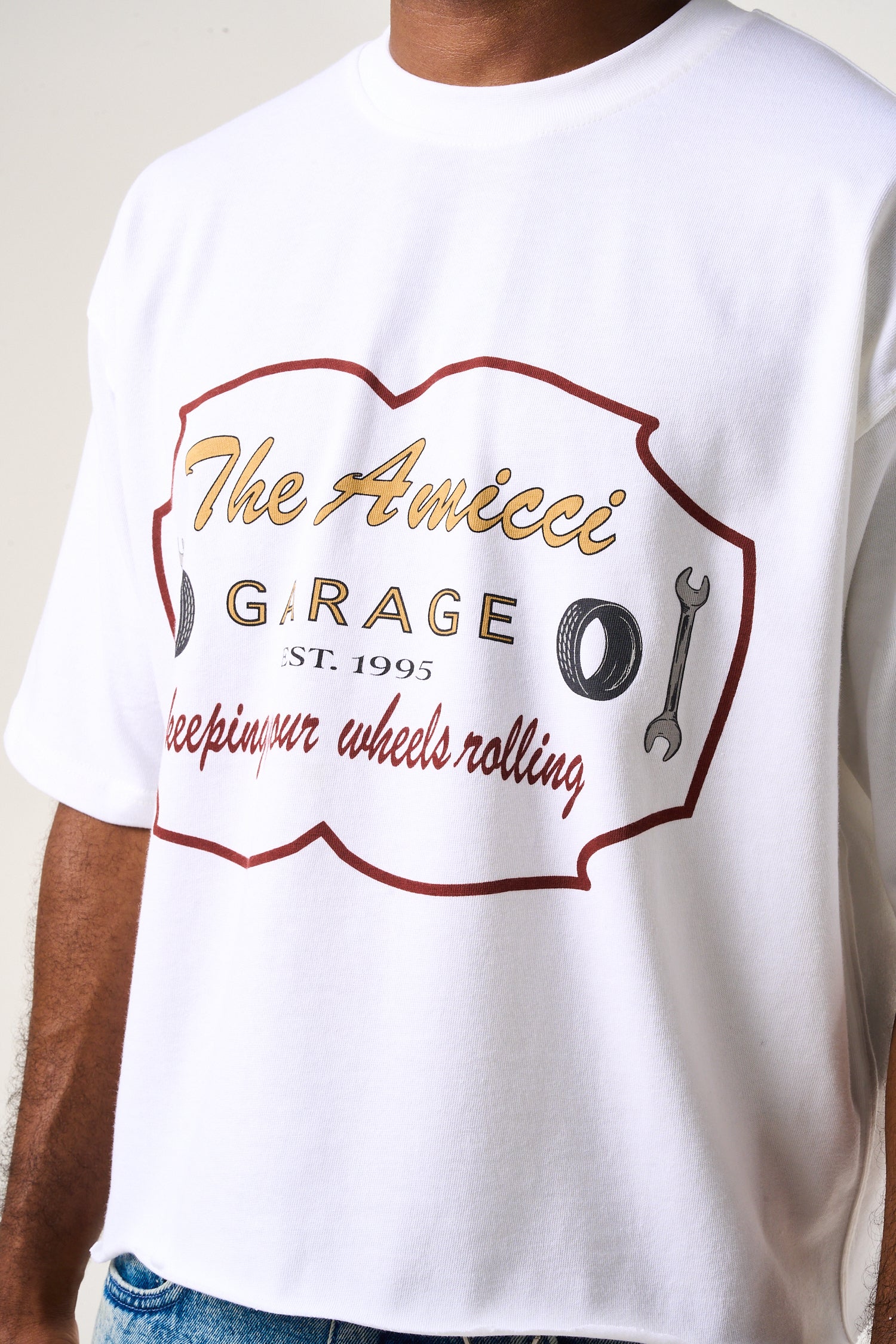 Torque Graphic Boxy T Shirt White