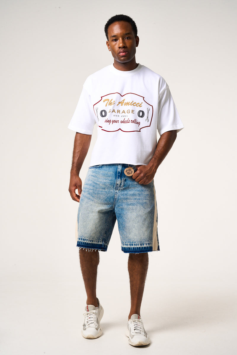 Torque Graphic Boxy T Shirt White
