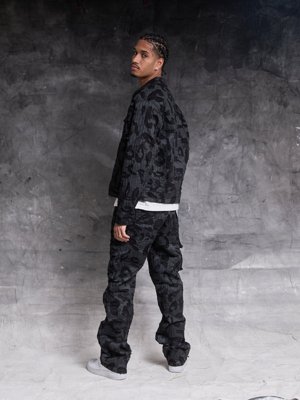 Geragio Zwarte Denim Jas