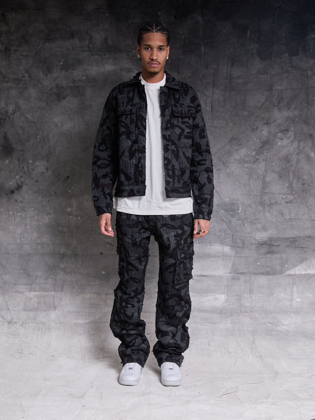 Geragio Zwarte Denim Jas