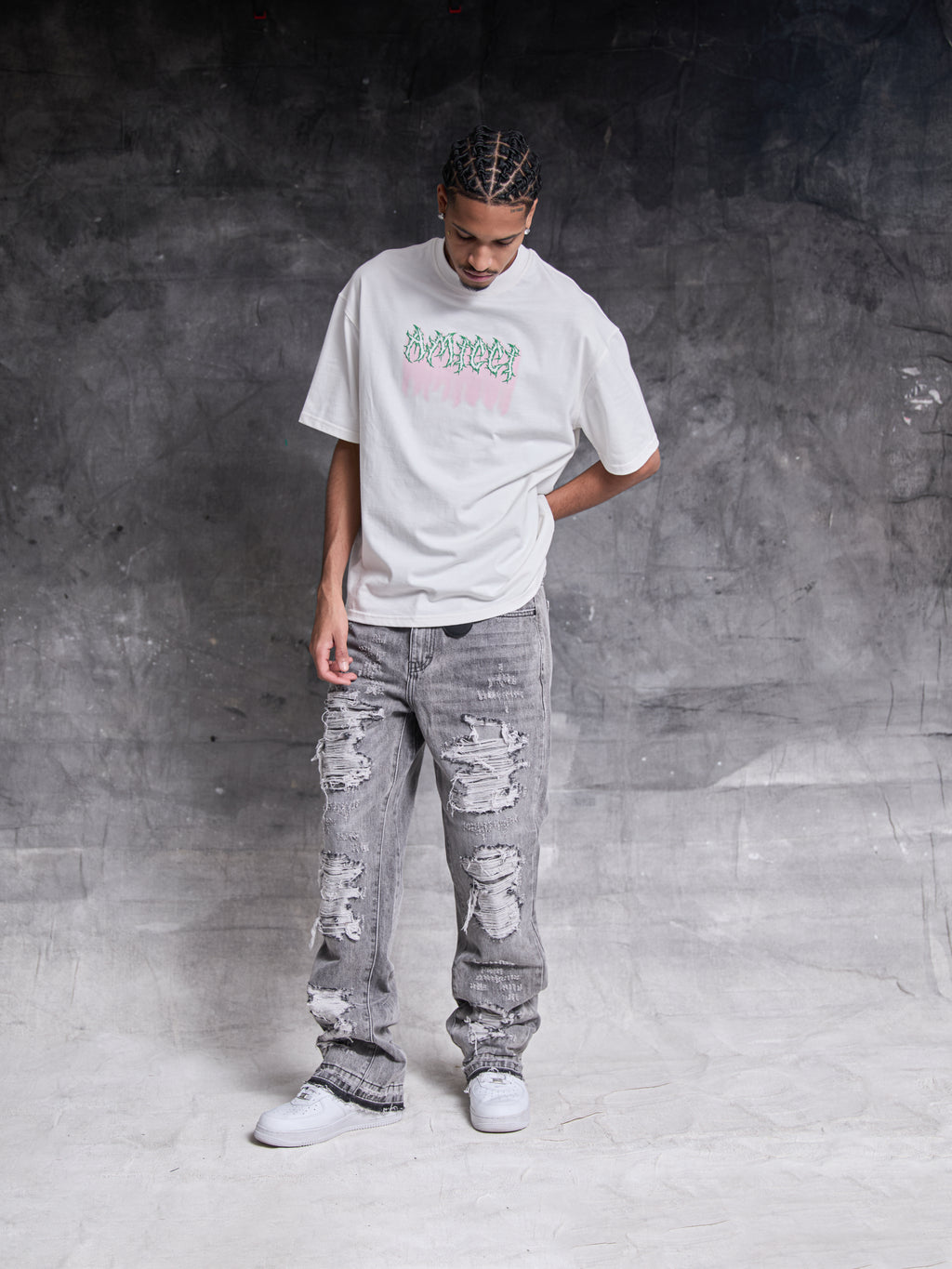 Sarrona Grey Washed Denim Jean