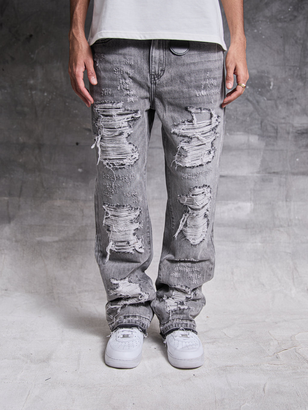 Sarrona Grey Washed Denim Jean