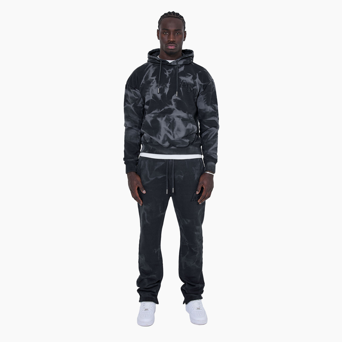 Rezaro Cool Grey Washed  Hoodie