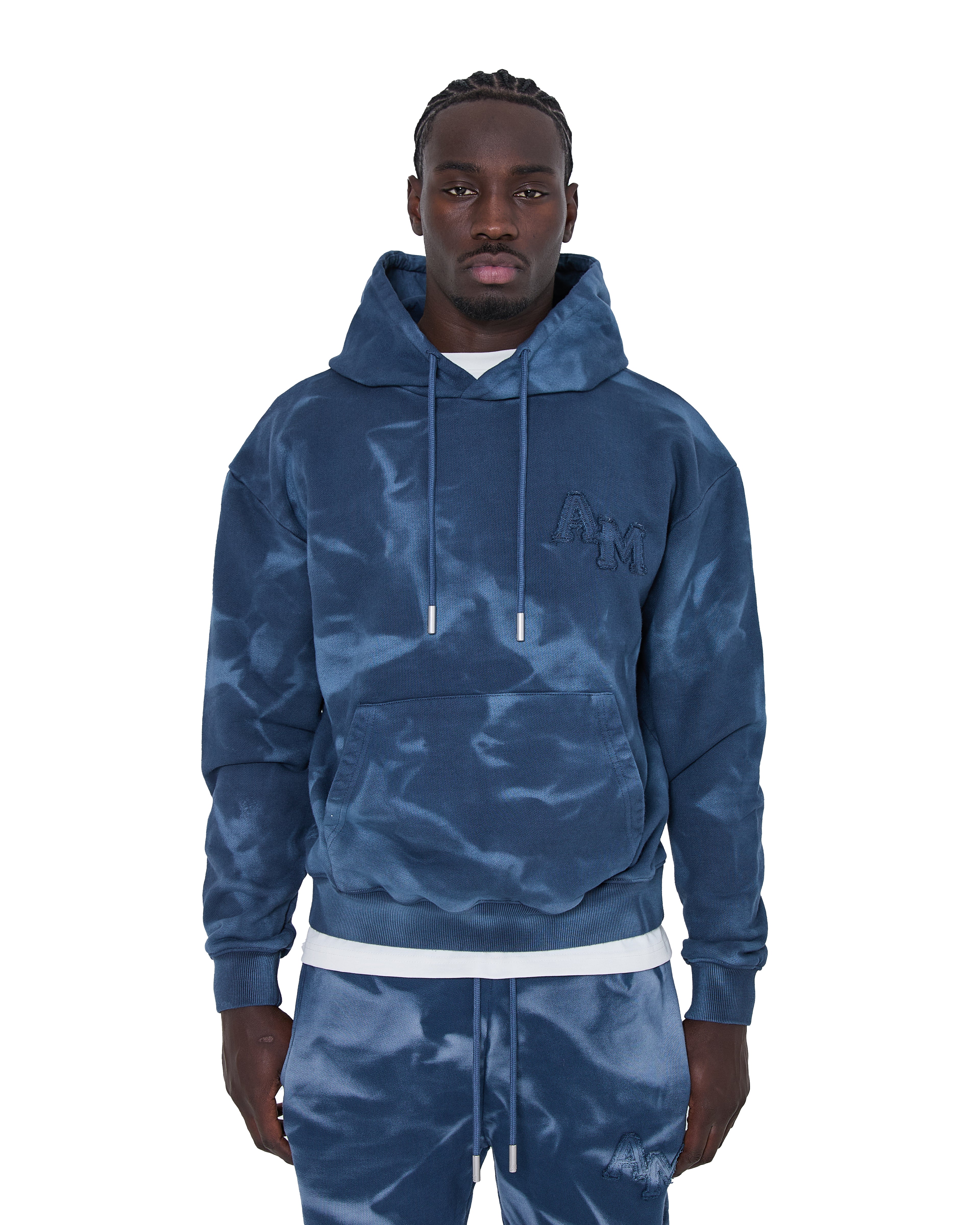 Rezaro Gewassen Hoodie Marine