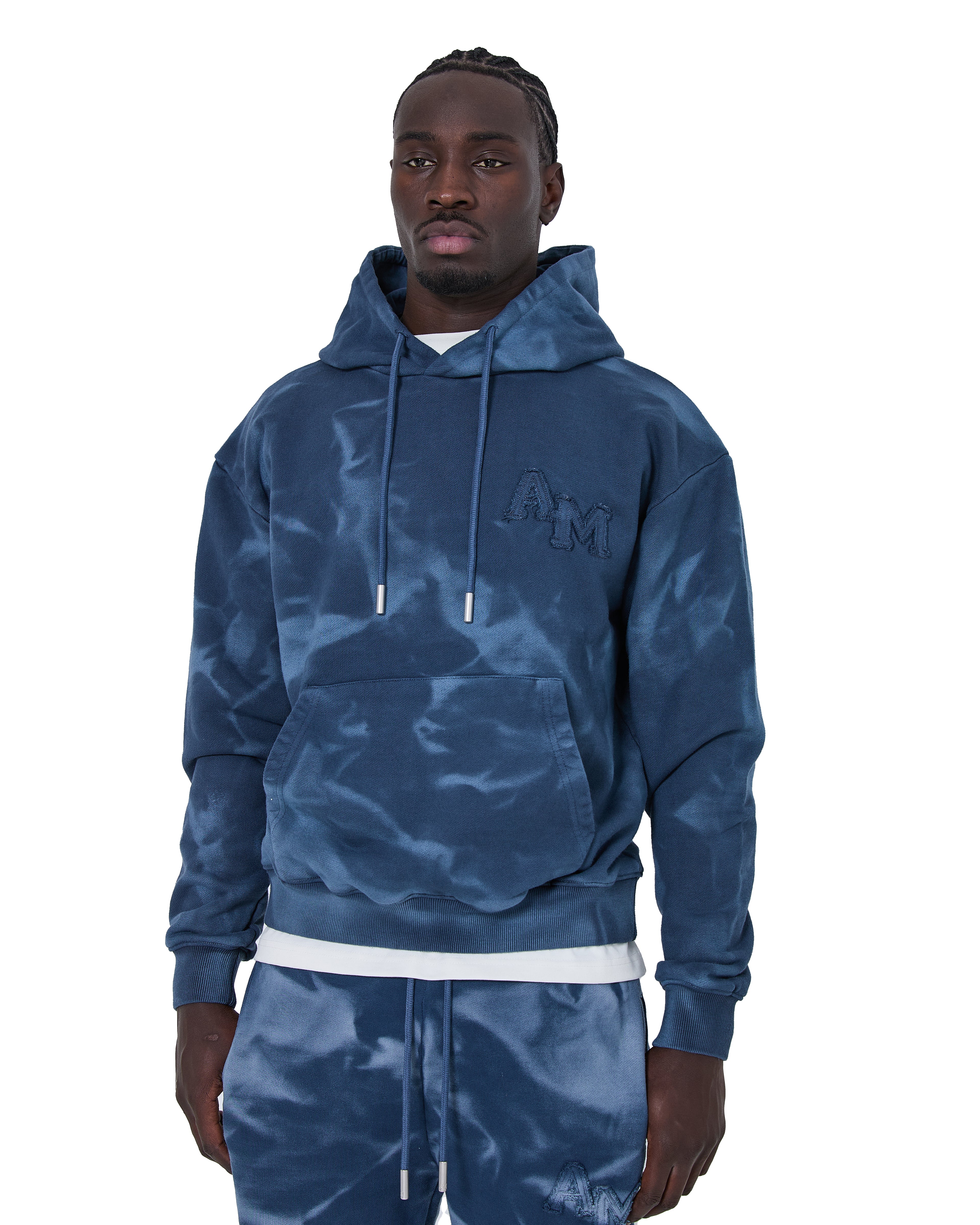 Rezaro Gewassen Hoodie Marine