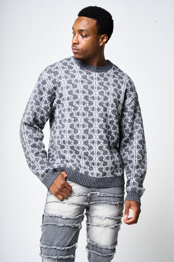 Pasquale Grey Knitted Sweatshirt