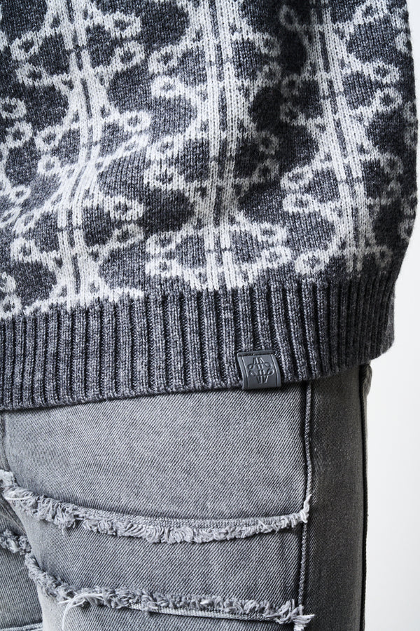 Pasquale Grey Knitted Sweatshirt