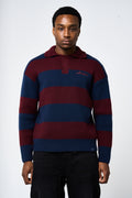 Awing Marine Gestreepte Gebreide Sweater