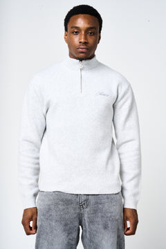 Dexter Quarter Zip Grey Sweatshirt