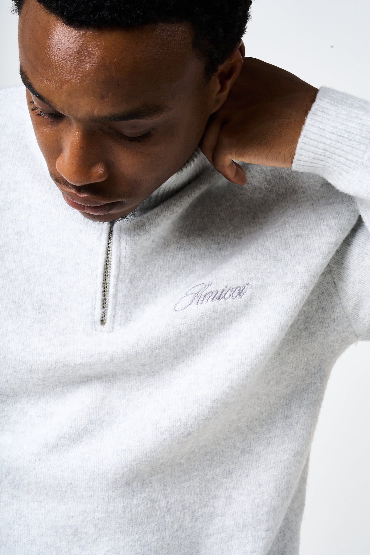 Dexter Quarter Zip Grey Sweatshirt