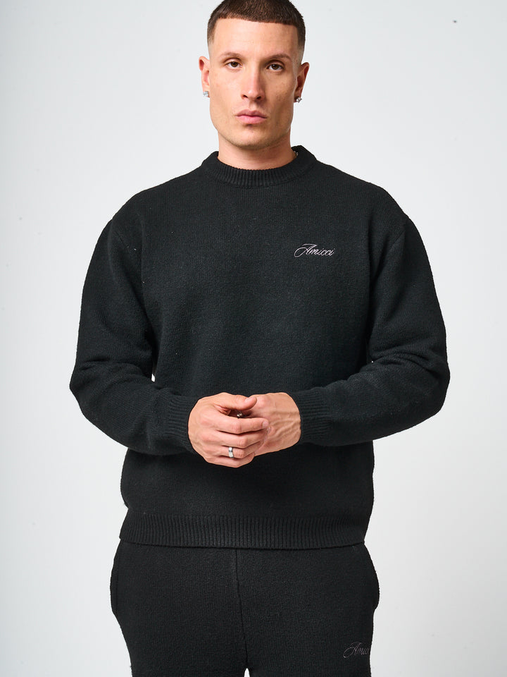 Dexter Black Knitted Sweatshirt
