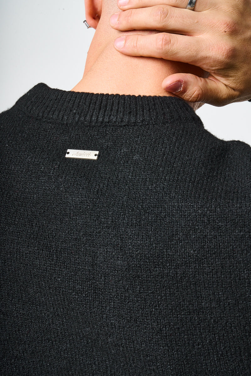 Dexter Black Knitted Sweatshirt