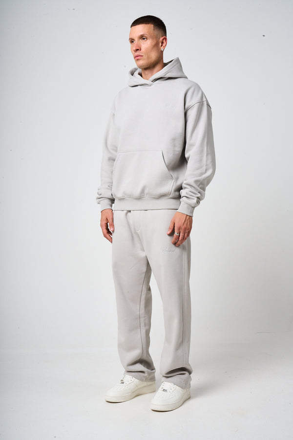 Doakes Light Grey Logo Embroidery Jogger