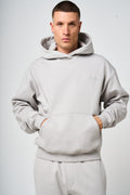 Doakes Grey Embroidery Logo Hoodie