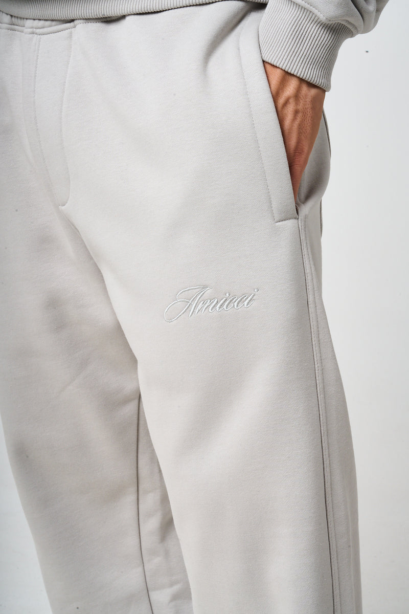 Doakes Light Grey Logo Embroidery Jogger