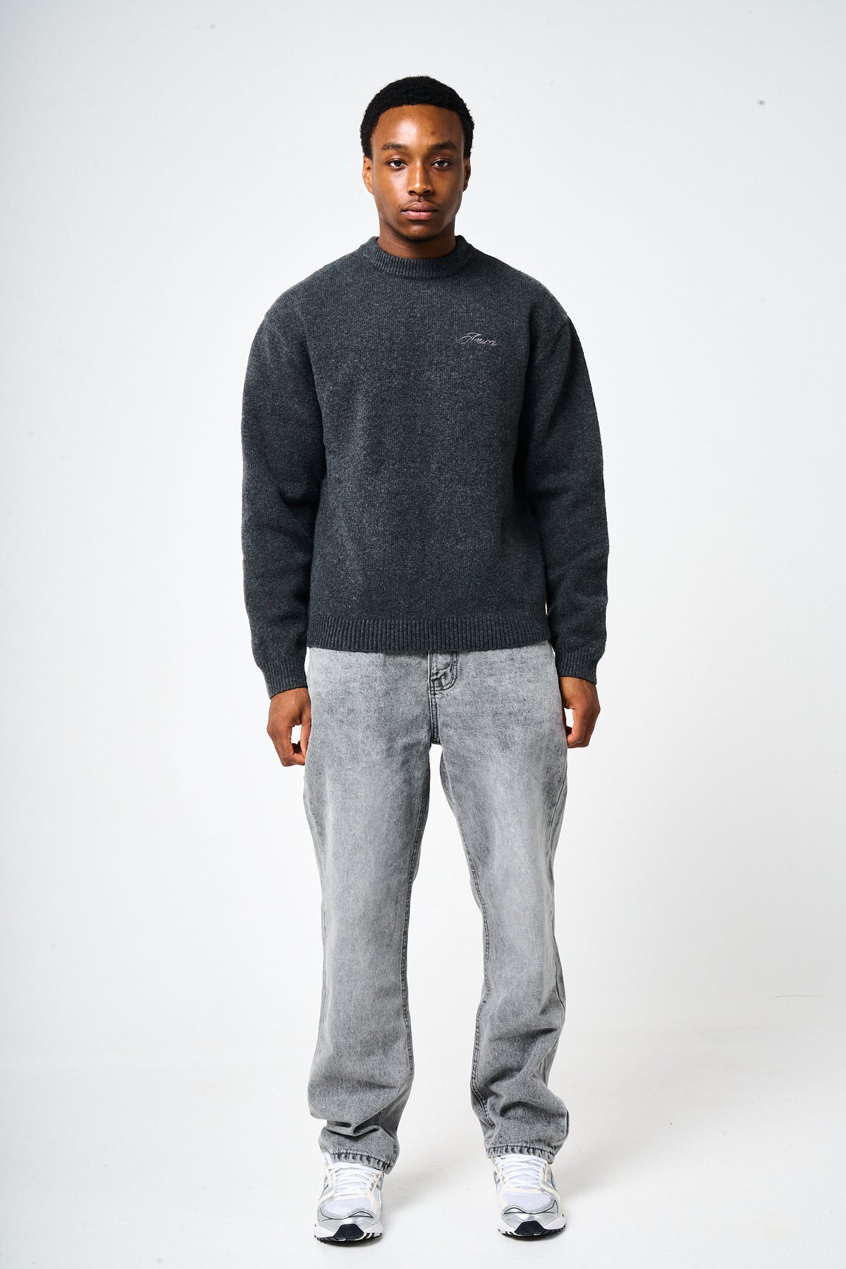 Dexter Charcoal Knitted Sweatshirt