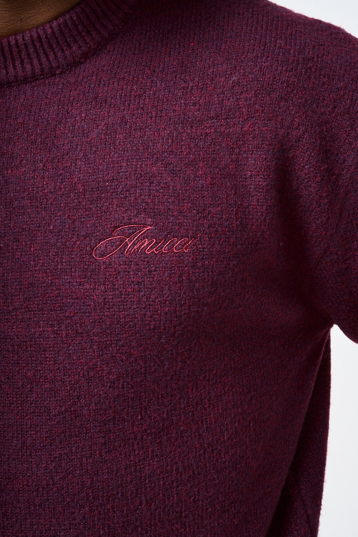 Dexter Burgundy Knitted Sweatshirt