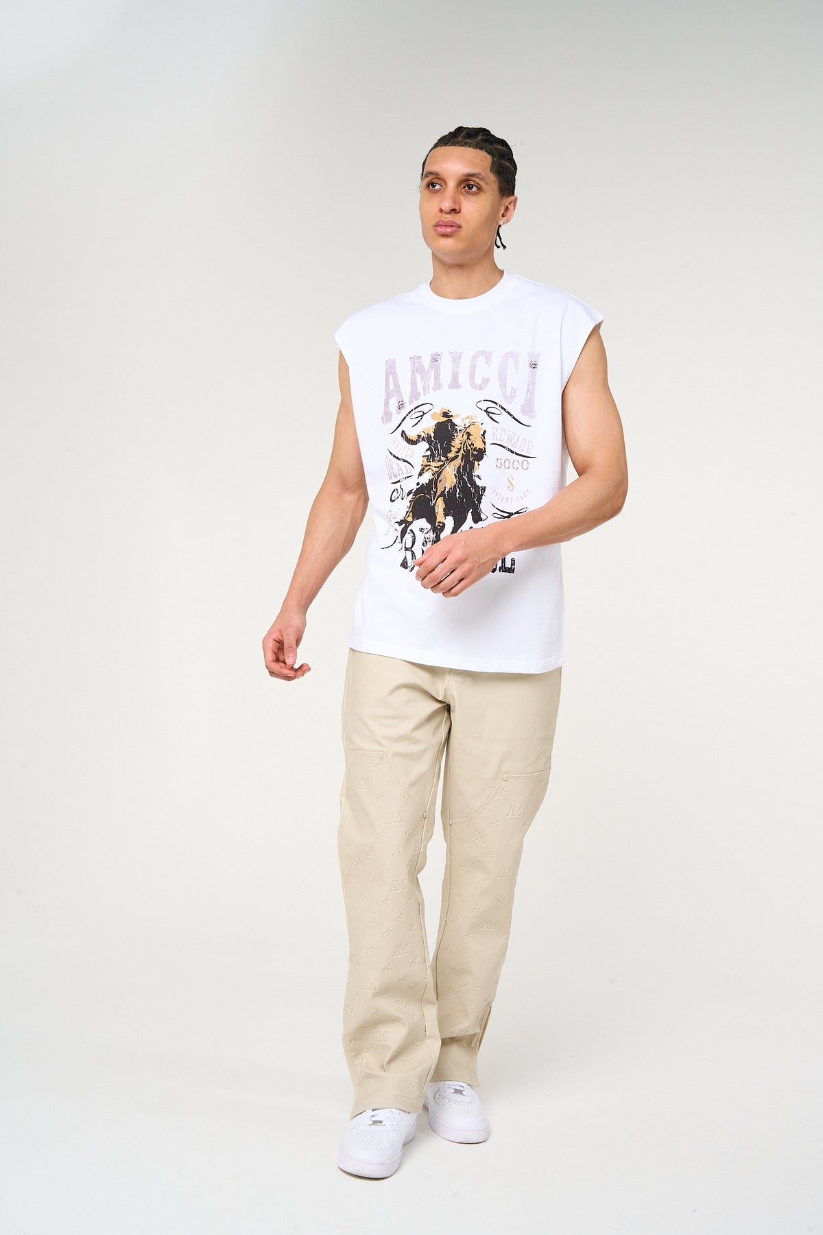 Outlaw mouwloze grafische top