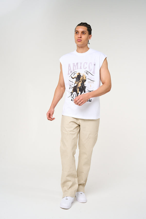Outlaw mouwloze grafische top