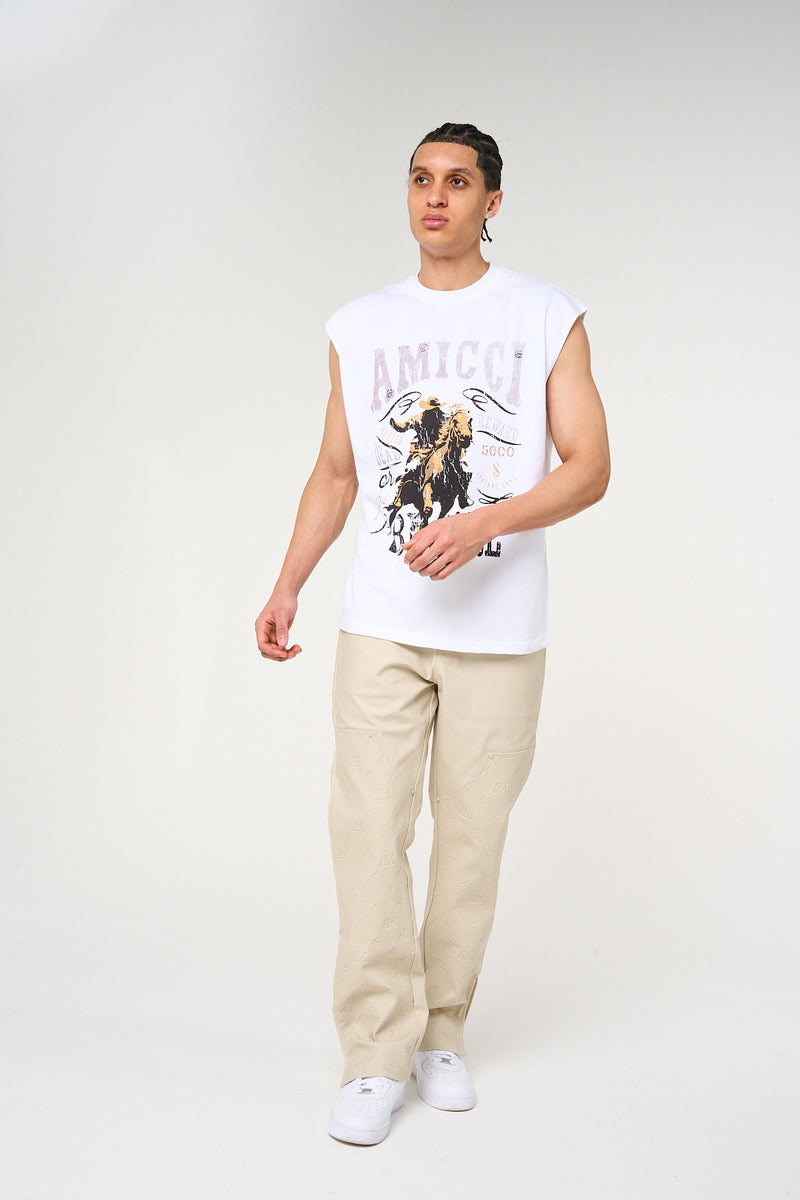 Outlaw mouwloze grafische top