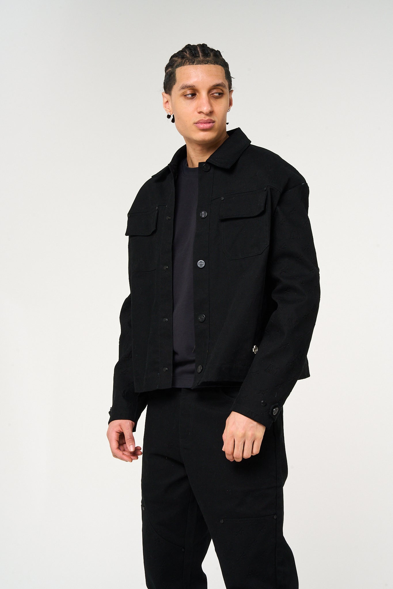 Maceo Embossed Jacket Black