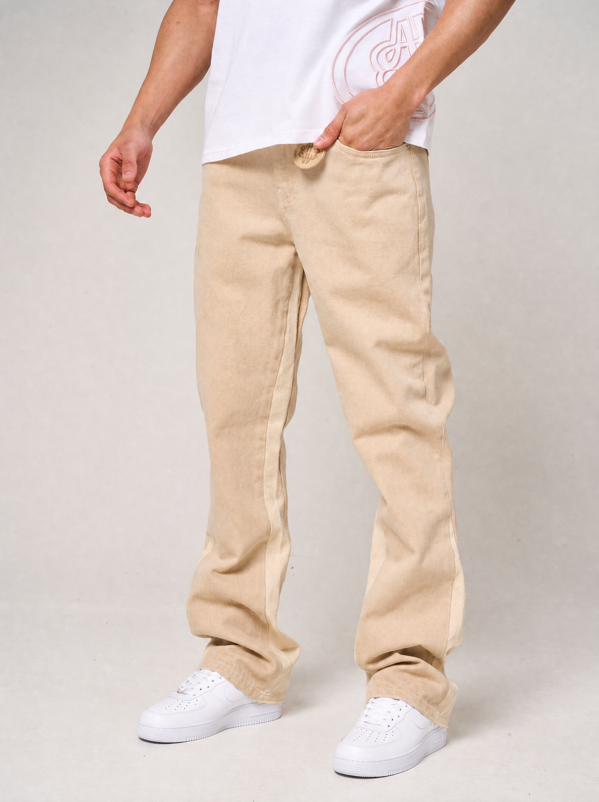 Maranello Beige Flare Denim