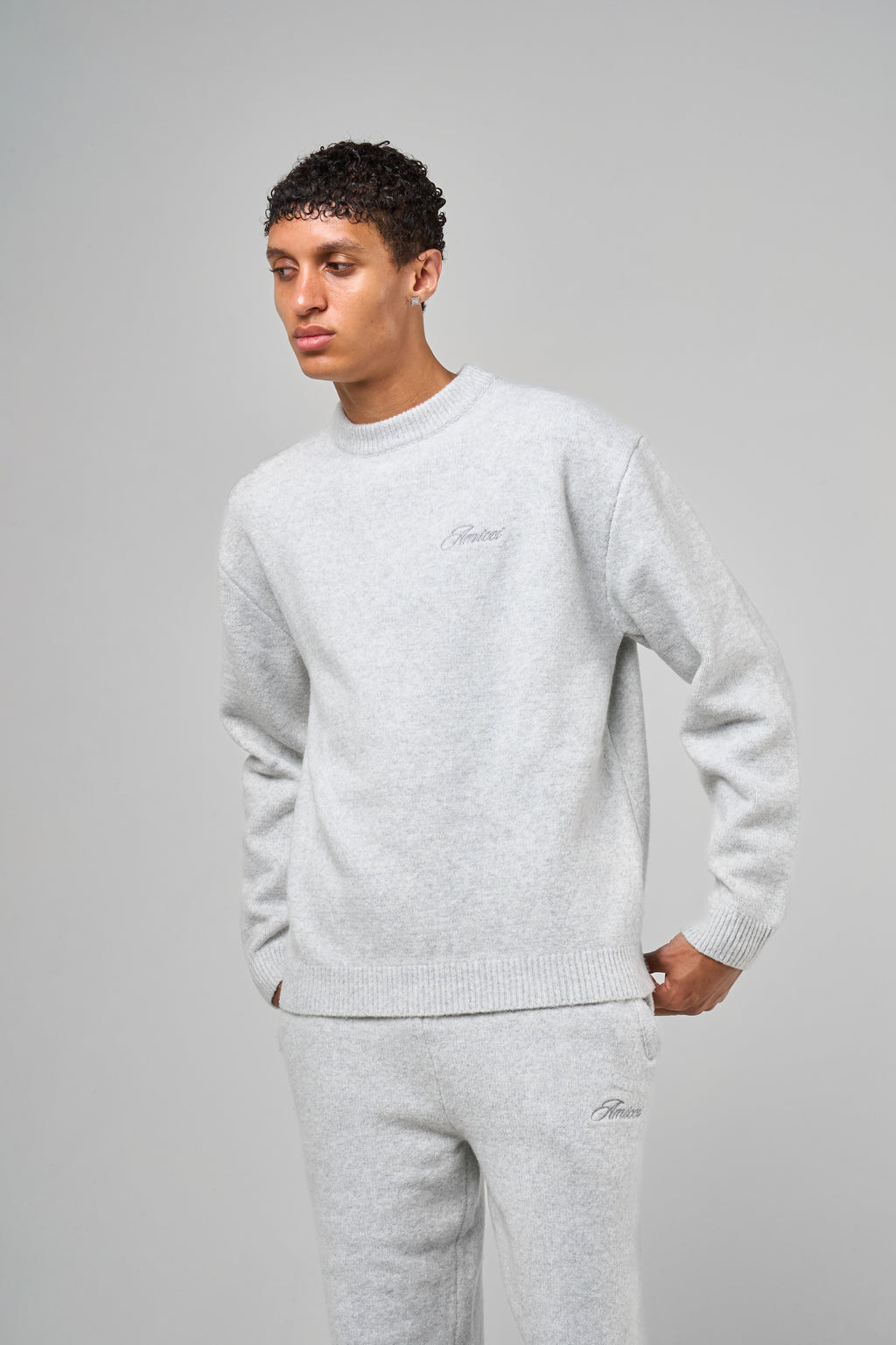 Dexter Grey Knitted Sweatshirt