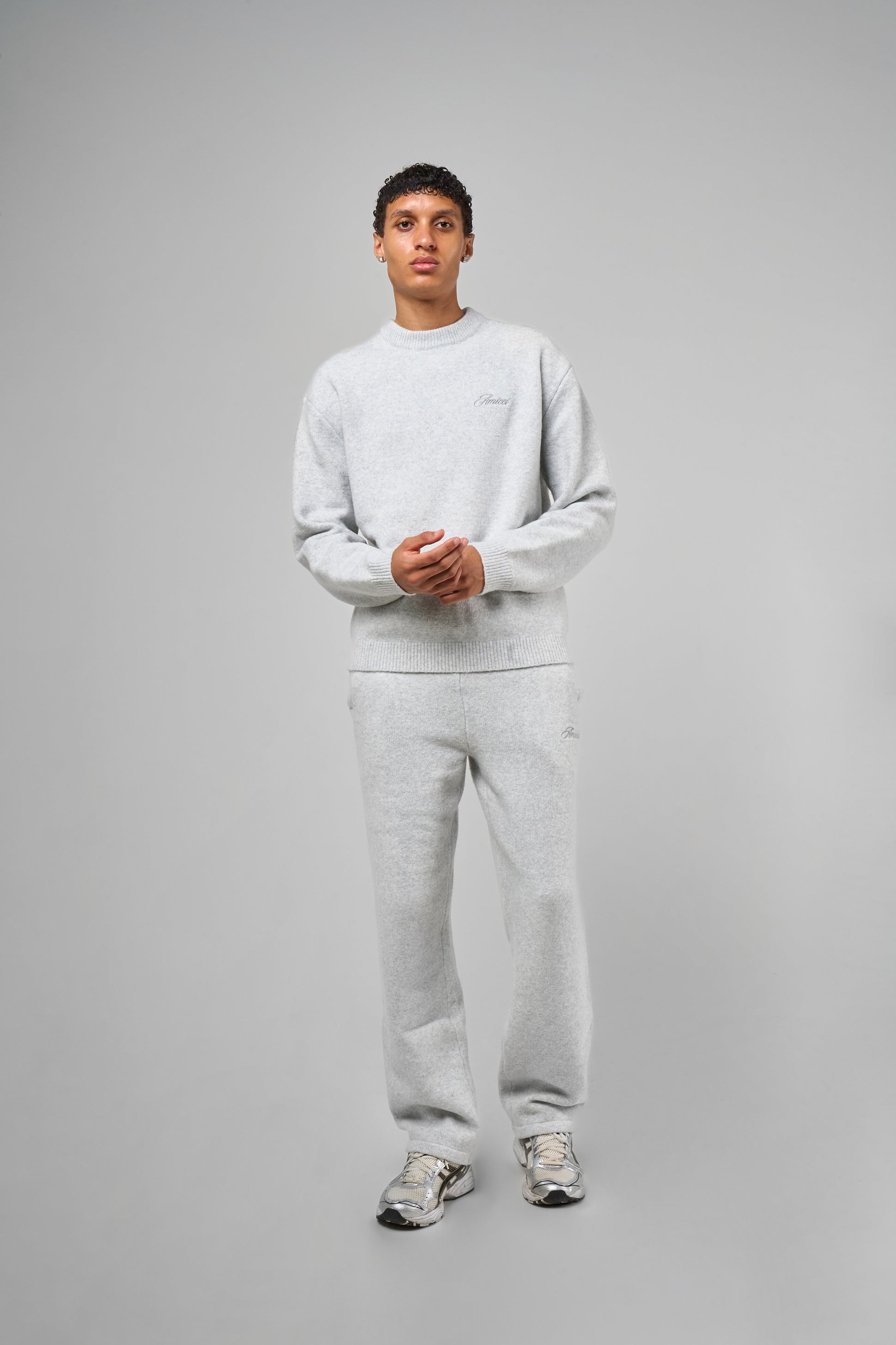 Dexter Grey Knitted Joggers