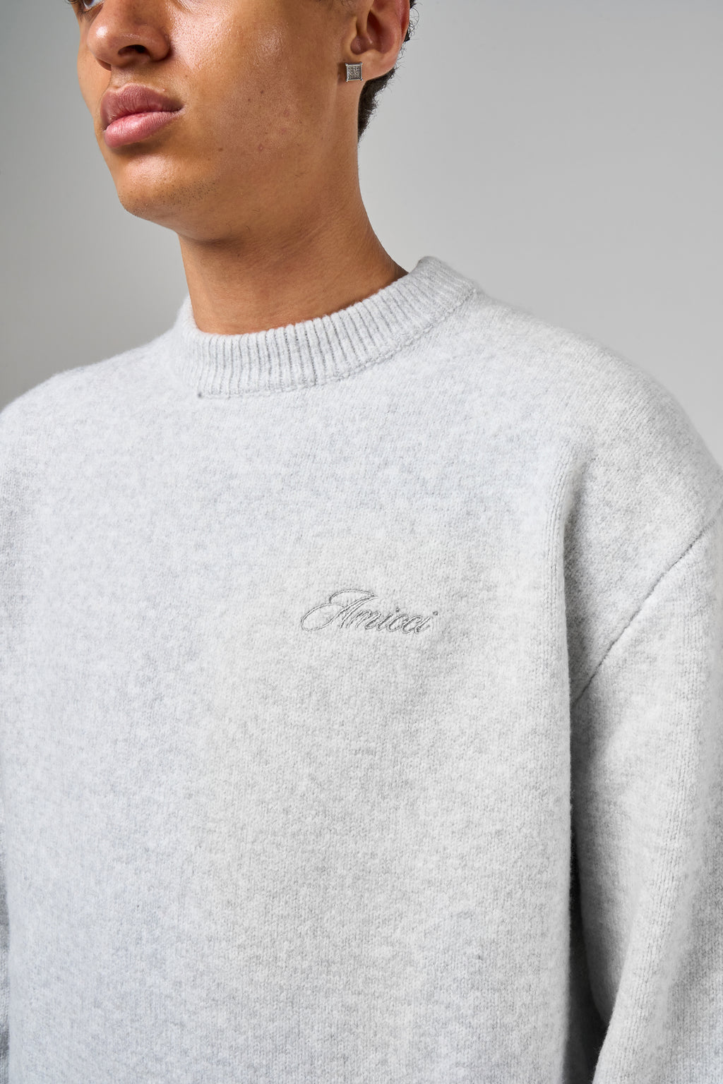 Dexter Grey Knitted Sweatshirt