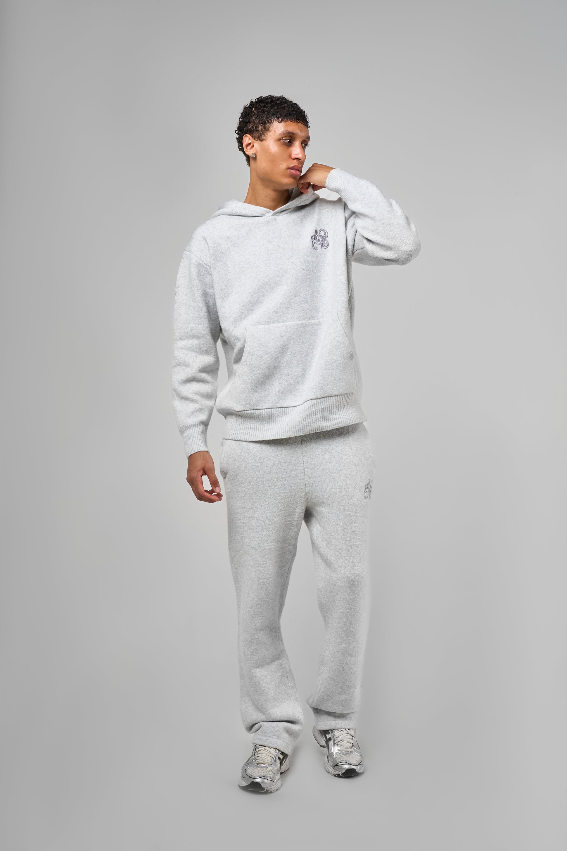 Amos Grey Knitted Jogger