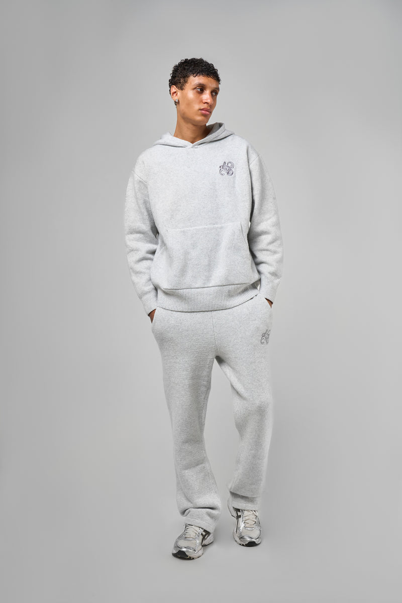 Amos Grey Knitted Hoodie