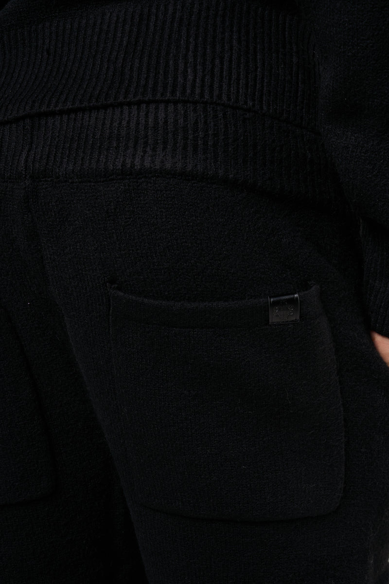 Amos Black Knitted Jogger
