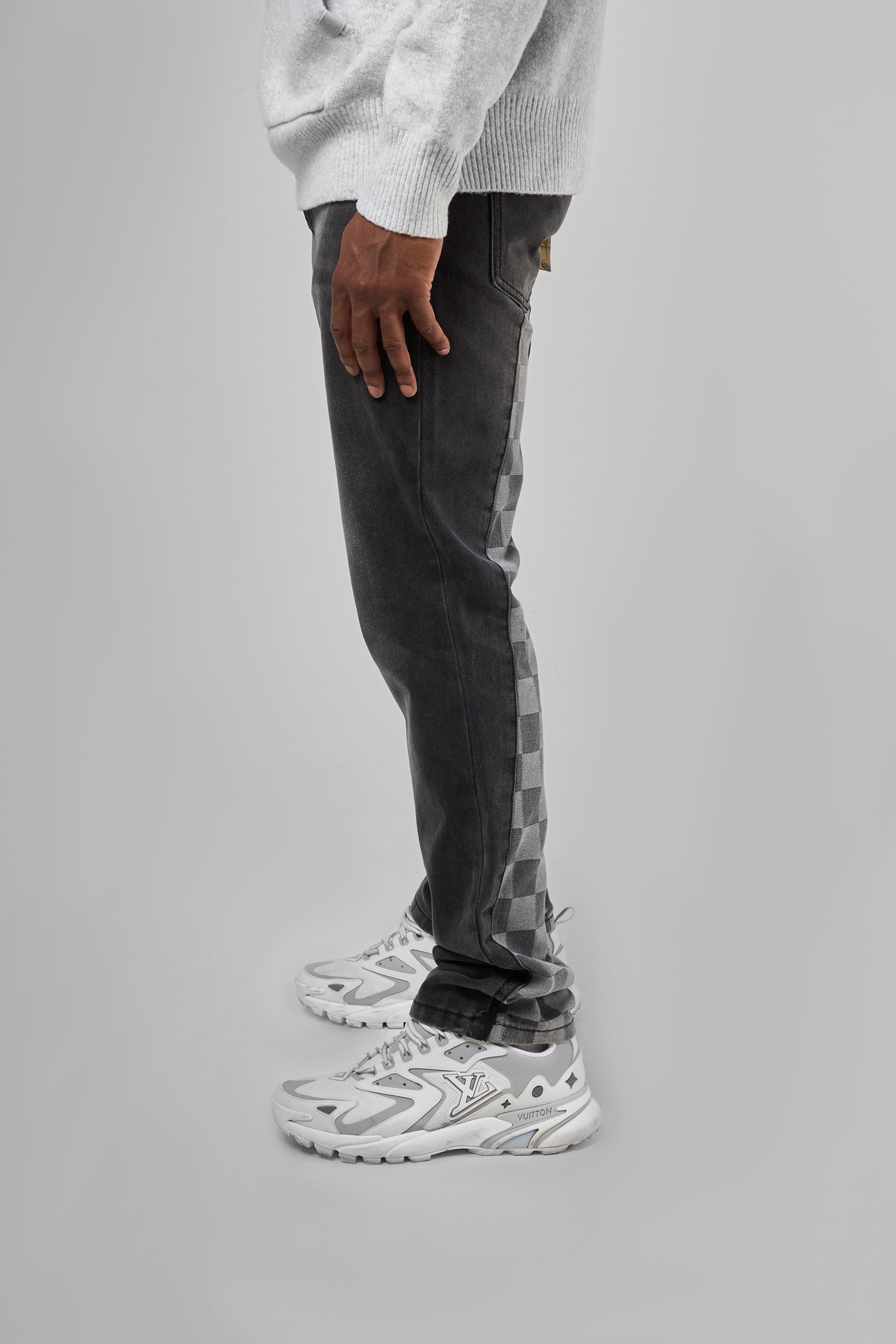 Givona gewaschene schwarze Schlagjeans