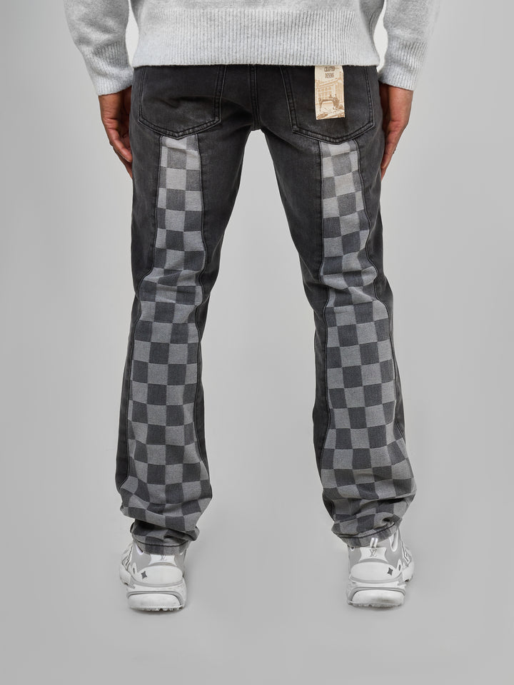 Jeans de campana negros lavados Givona