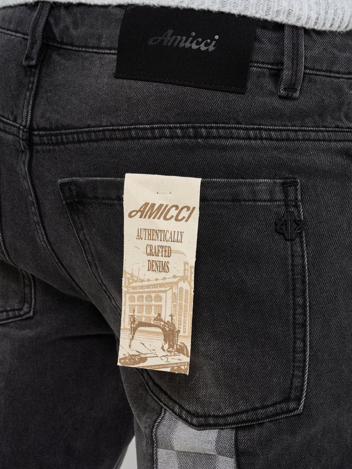 Jeans de campana negros lavados Givona