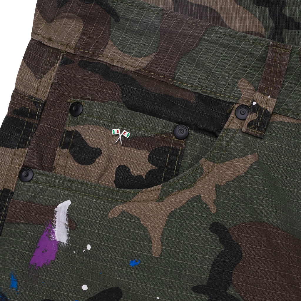 Flavio Grüne Camo Shorts