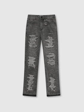 Sarrona Grijs Gewassen Denim Jeans