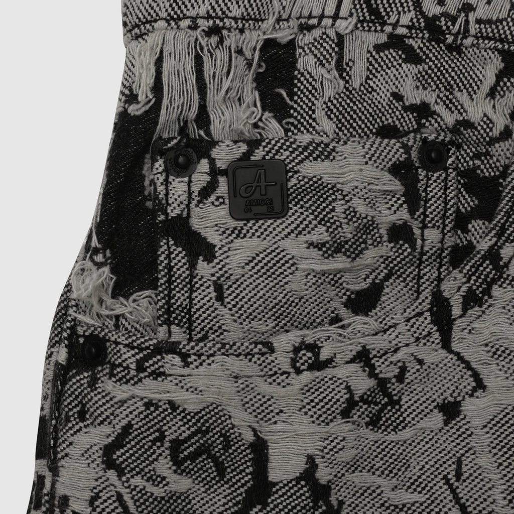 Amelio Jacquard Denim Jeans Schwarz