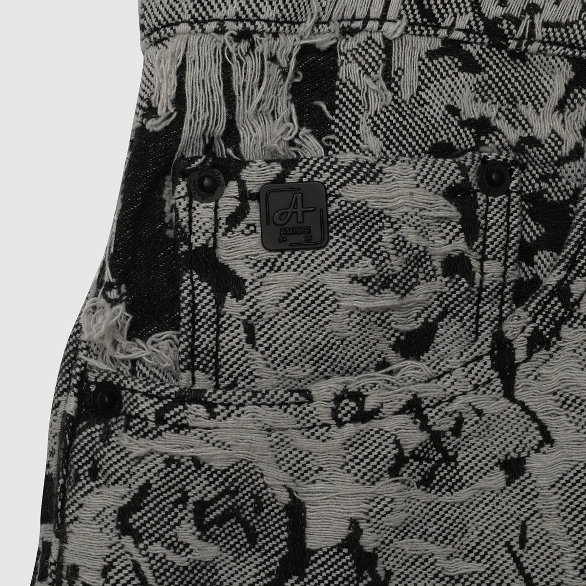 Amelio Jacquard Denim Jeans Schwarz