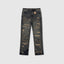 Manuel Heavy Ripped Tinted Blue Baggy Jean