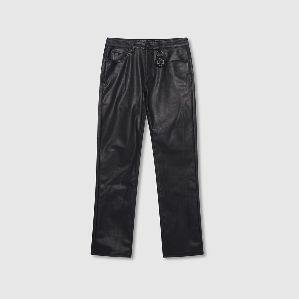 Pantalon en cuir noir Dario