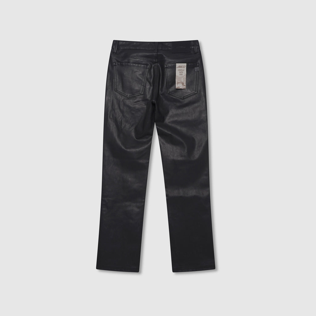 Pantalon en cuir noir Dario