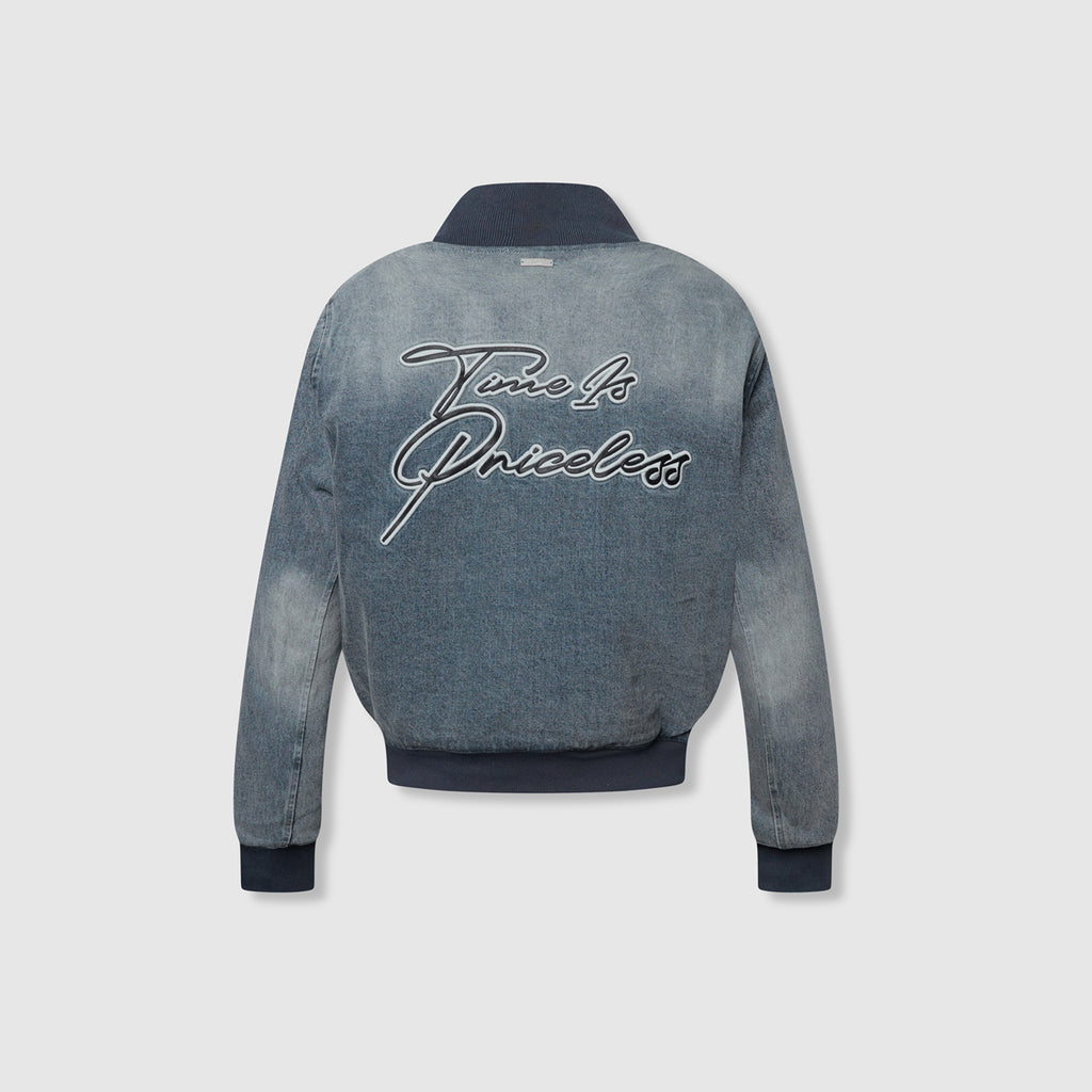 Veste Bomber en Jean Idalia Bleue