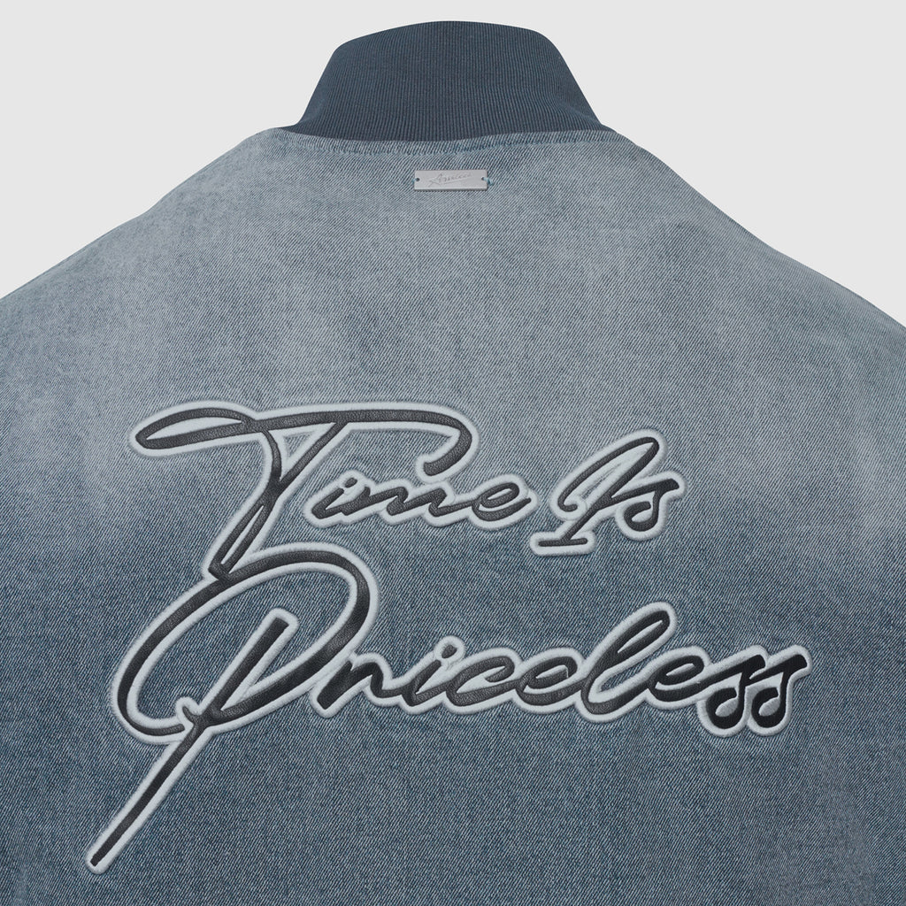 Veste Bomber en Jean Idalia Bleue