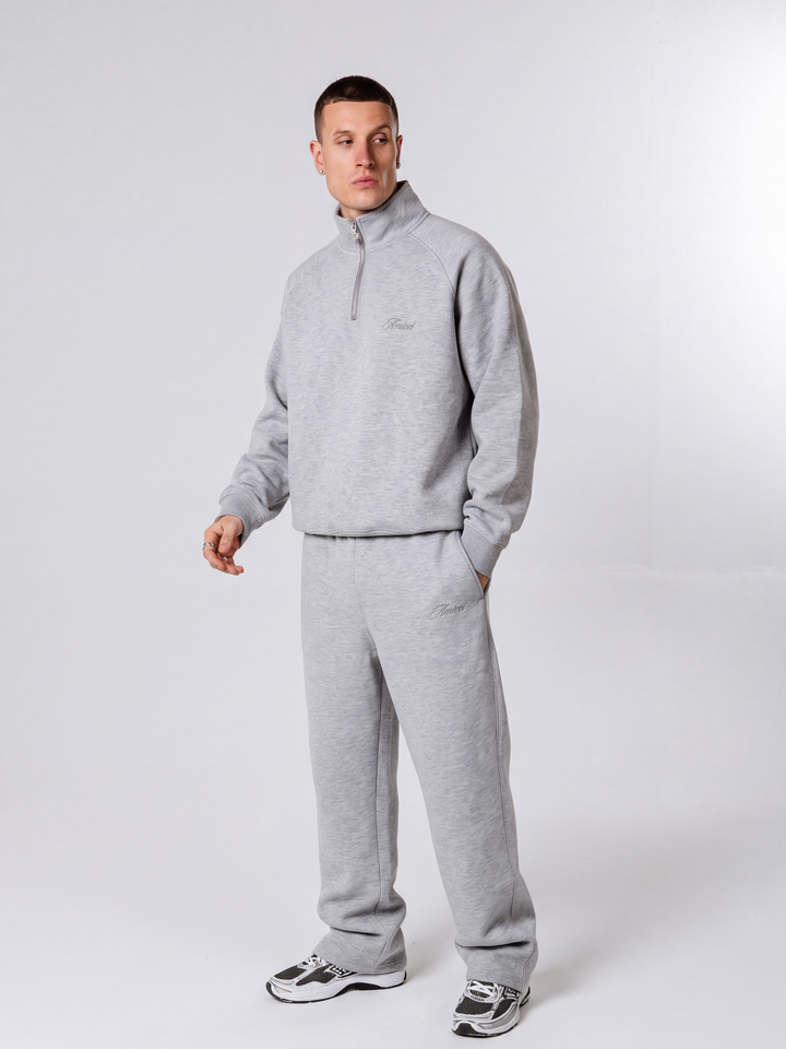 Atelier Scuba Quarter Zip Grey Sweatshirt